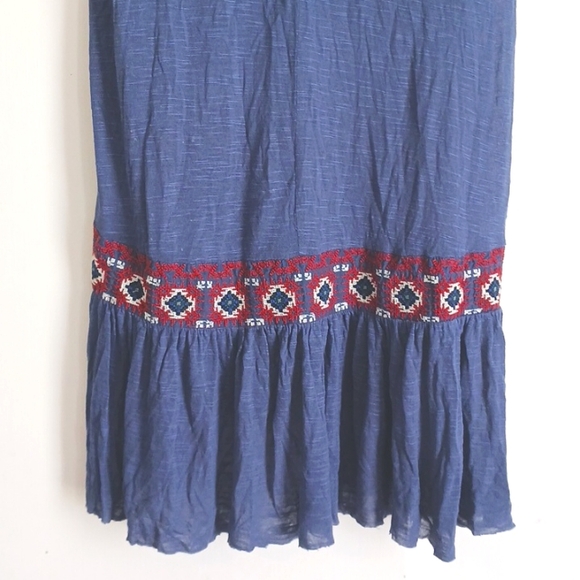 Free People Embroidered Hi-Lo Mini Dress in Size Small - Picture 6 of 8